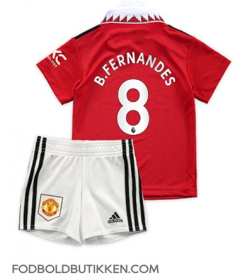 Manchester United Bruno Fernandes #8 Hjemmebanetrøje Børn 2022-23 Kortærmet (+ Korte bukser)